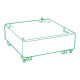 Lexmark - Armadietto stampante con base a rotelle - per Lexmark C9235, CS921, CS923, CX920, CX921, CX922, CX923, XC9225, XC9235