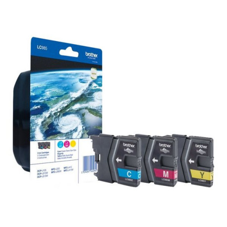 Brother LC985 Rainbow Pack - Confezione da 3 - giallo, ciano, magenta - originale - blister - cartuccia d'inchiostro - per Brot