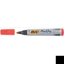 Bic Marking 2000 rosso punta tonda tratto 1 7 mm -Bic- fusto in plastica design conico inchiostro a lunga durata (conf.12)