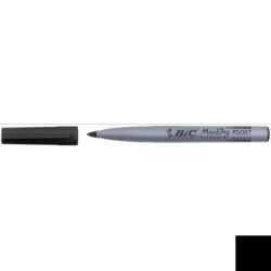 Bic Marking Pocket 1445 nero punta tonda tratto 1 1 mm -Bic- inchiostro base alcool (conf.12)