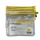Busta a rete con cerniera gialla - PVC - 20 x 25 cm - trasparente - Starline.