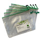 Busta a rete con cerniera verde - PVC - 31,2 x 41,2 cm - trasparente - Starline