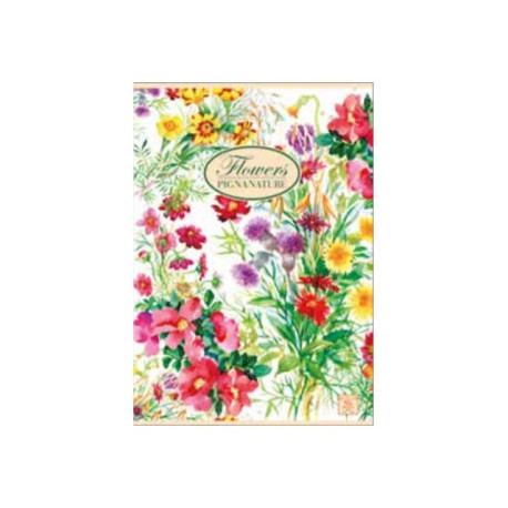 Pigna Nature Flowers - Quaderno - graffettato - maxi - A4 - 20 fogli / 40 pagine - quadrettato - disponibili differenti temi/di