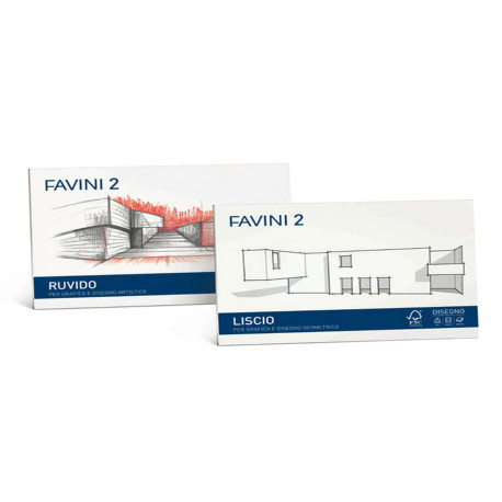 Album Favini 2 - 24 x 33 cm - 110 gr - 20 fogli - liscio squadrato - Favini