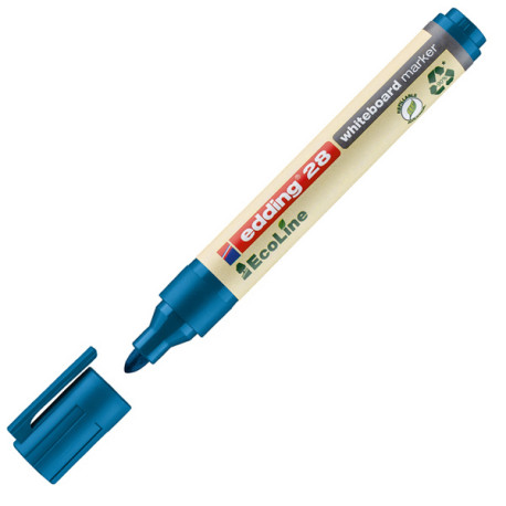 Marcatore per lavagne bianche 28 EcoLine - punta conica - da 1,5 a 3 mm - blu - Edding
