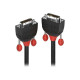 Lindy - Cavo DVI - legame doppio - DVI-D (M) a DVI-D (M) - 5 m - di forma rotonda, viti a serraggio manuale - nero