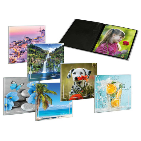 Album portafoto a busta saldato - assortiti - 17 x 21cm - contiene fino a 24 foto da 14,5 x 20cm - Lebez