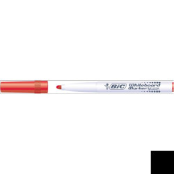 Bic Whiteboard Marker Velleda 1741 rosso punta tonda ultra-resistente tratto 1 4 mm -Bic- fusto in plastica facile da impugnare