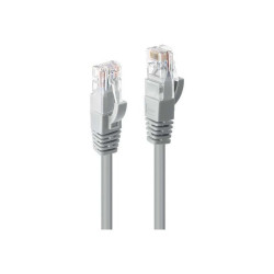 Lindy - Cavo patch - RJ-45 (M) a RJ-45 (M) - 30 m - UTP - CAT 6 - stampato, antiaggrovigliamento, bloccato - grigio