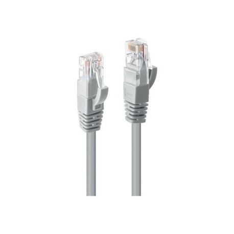Lindy - Cavo patch - RJ-45 (M) a RJ-45 (M) - 30 m - UTP - CAT 6 - stampato, antiaggrovigliamento, bloccato - grigio