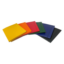 Cartella 3 lembi con elastico - 25 x 34 cm - dorso 1cm - verde - Starline