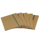 Cartella 3 lembi con elastico piatto colorato - 25 x 35 cm - dorso variabile - cartoncino - avana - Starline
