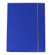 Cartella 3 lembi con elastico Queen - A4 - dorso variabile - cartone plastificato - blu - Starline