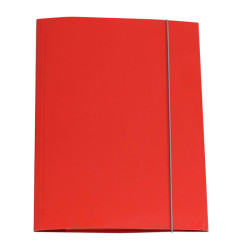 Cartella 3 lembi con elastico Queen - A4 - dorso variabile - cartone plastificato - rosso - Starline