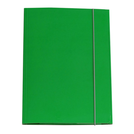 Cartella 3 lembi con elastico Queen - A4 - dorso variabile - cartone plastificato - verde - Starline