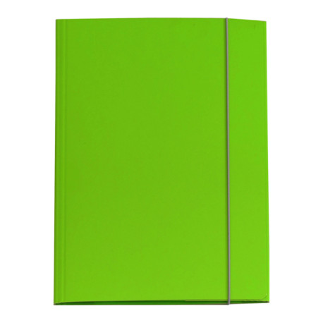 Cartella 3 lembi con elastico Queen - A4 - dorso variabile - cartone plastificato - verde prato - Starline