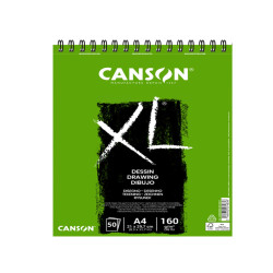Album spiralato lato corto XL drawing - A4 - 160 gr - 50 fogli - Canson