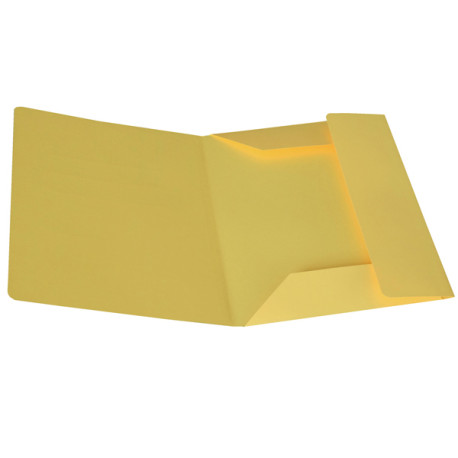 Cartellina 3 lembi - 200 gr - 25 x 34,5 cm - cartoncino bristol - giallo sole - Starline - conf. 25 pezzi