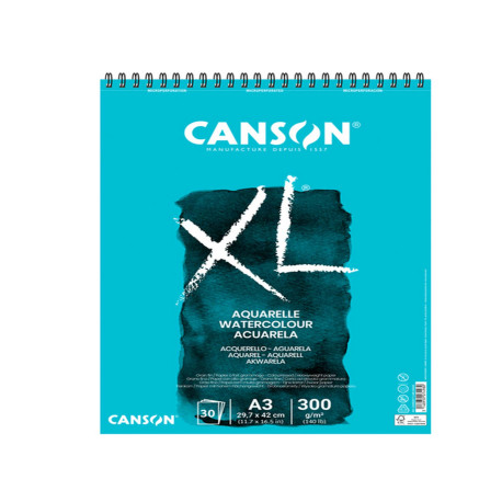 Album XL Aquarelle - A3 - 300gr - 30 fogli - Canson