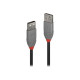 Lindy Anthra Line - Prolunga USB - USB (M) a USB (F) - USB 2.0 - 3 m - di forma rotonda - nero