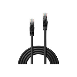 Lindy Basic - Cavo patch - RJ-45 (M) a RJ-45 (M) - 1 m - UTP - CAT 6 - stampato, antiaggrovigliamento - nero