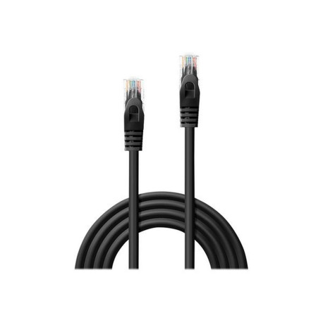 Lindy Basic - Cavo patch - RJ-45 (M) a RJ-45 (M) - 1 m - UTP - CAT 6 - stampato, antiaggrovigliamento - nero