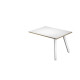 Allungo DX/SX per scrivanie Skinny Metal - 60 x 80 x H 74,4 cm - bianco