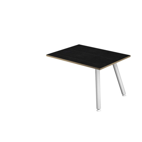 Allungo DX/SX per scrivanie Skinny Metal - 60 x 80 x H 74,4 cm - bianco / nero venato