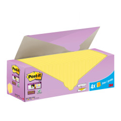 Blocco foglietti Post-it Super Sticky - 654-SSCY-VP24 - 76  x 76 mm - giallo Canary - 90 fogli - Post-it - conf. 24 blocchi