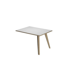 Allungo DX/SX per scrivanie Woody - 60 x 80 x H 74,4 cm - rovere / bianco