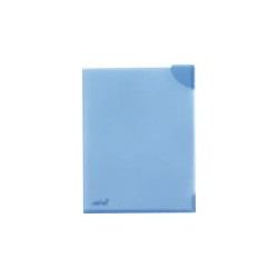 Plastidea - Cartella a L - per 220 x 305 mm - blu (pacchetto di 5)