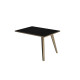 Allungo DX/SX per scrivanie Woody - 60 x 80 x H 74,4 cm - rovere / nero venato