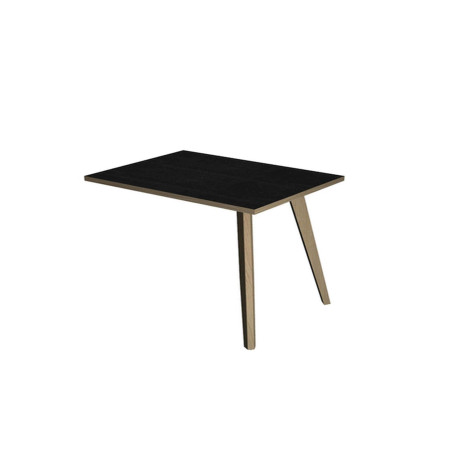 Allungo DX/SX per scrivanie Woody - 60 x 80 x H 74,4 cm - rovere / nero venato