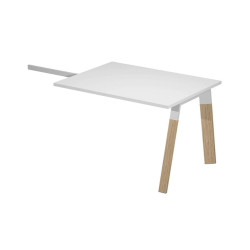 Allungo scrivanie Woody Superior - 80 x 60 x 72,5 cm - piano bianco