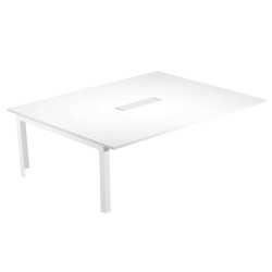 Allungo tavolo riunione Woody - 160 x 120 x 72,5 cm - piano bianco