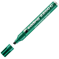 Marcatore permanente 2200C - punta a scalpello - da 1 a 5 mm - verde  - Edding
