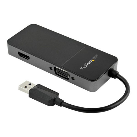 StarTech.com Adattatore USB 3.0 a HDMI e VGA - Convertitore adattatore multiporta 4K/1080p USB Type-A per doppio monitor - Sche