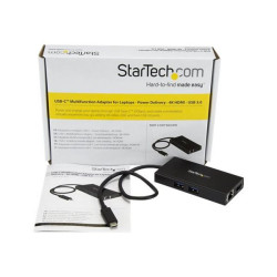 StarTech.com Adattatore USB-C Multiporta per Portatili - Adattatore Multifunzione USB Type-C -  Power Delivery - HDMI 4K - USB 