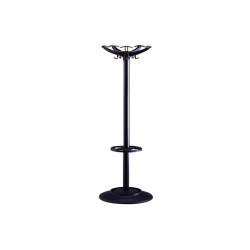 Appendiabiti - con portaombrelli - 5 posti - 168 x 46 cm - nero - Unisit