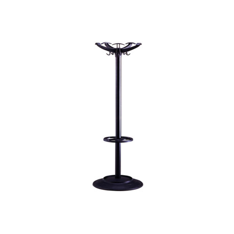 Appendiabiti - con portaombrelli - 5 posti - 168 x 46 cm - nero - Unisit