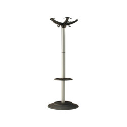 Appendiabiti - con portaombrelli - 5 posti - 168 x 46 cm - nero/grigio - Unisit
