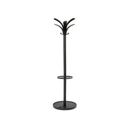 Appendiabiti - con portaombrelli - 6 posti - 175 x 38 cm - nero - Alba