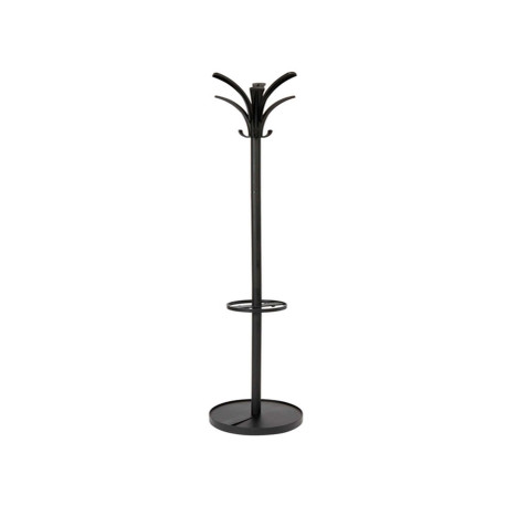 Appendiabiti - con portaombrelli - 6 posti - 175 x 38 cm - nero - Alba