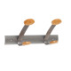 Appendiabiti da muro - 2 posti - 30 x 11,2 x 17,5 cm - metallo/legno - grigio metallo/legno chiaro - Alba