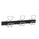 Appendiabiti da muro - 3 posti - 46,5 x 7,2 x 16,5 cm - metallo/ABS - nero/grigio metallizzato - Alba