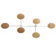 Appendiabiti da muro - 6 posti - 12 x 28 x 7 cm - metallo/legno - bianco - Alba