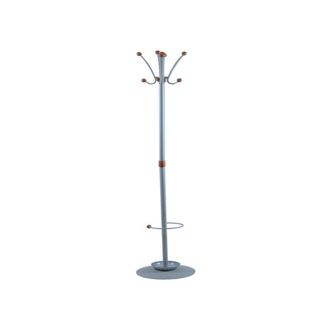 Appendiabiti Dallas - con portaombrelli - 8 posti - 180 x 40 cm - grigio - Unisit