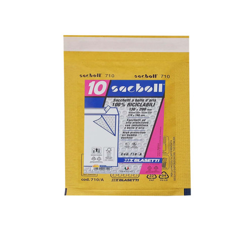 Busta imbottita Sacboll - A (13 x 20 cm) - carta - avana - Blasetti - conf. 10 pezzi