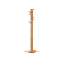 Appendiabiti Easycloth - 6 posti - legno/arancio - Paperflow