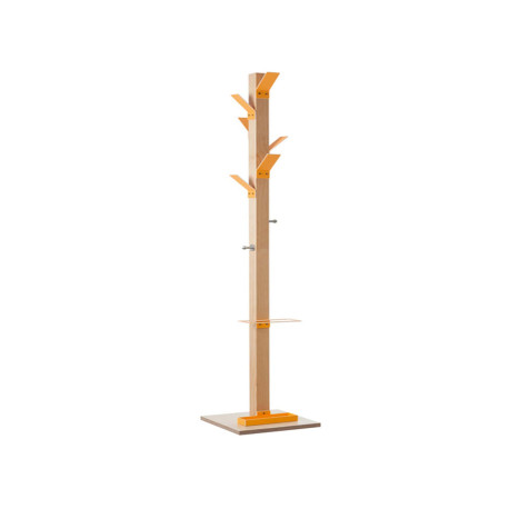 Appendiabiti Easycloth - 6 posti - legno/arancio - Paperflow